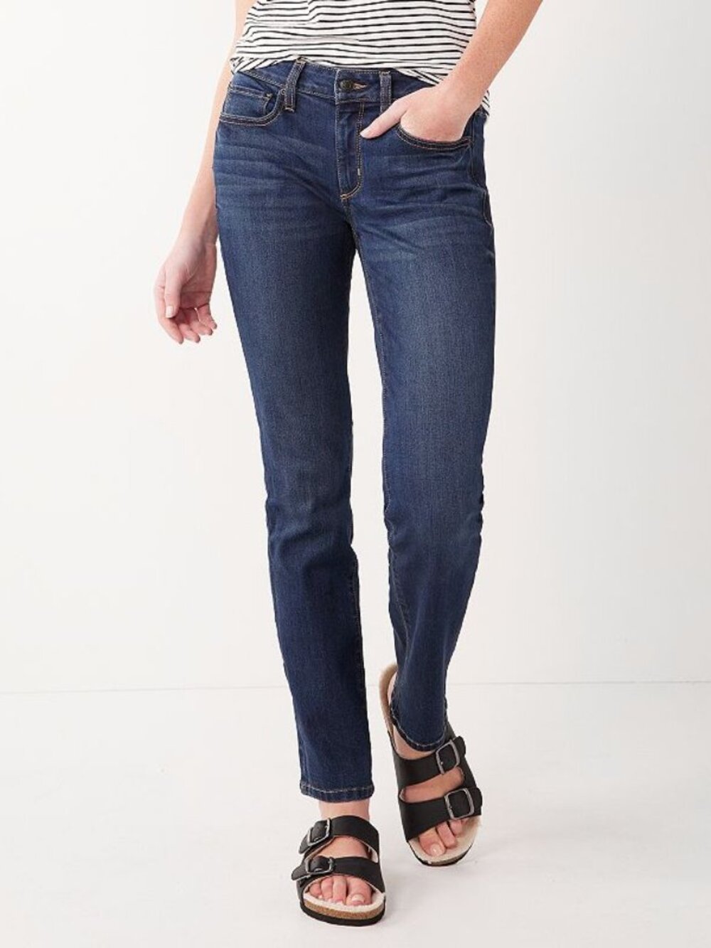 Women's Sonoma Goods For Life Midrise Straight Leg Jeans - Eastin - 16L - NWT